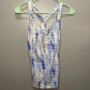 Forever 21 Blue and White Tide Die Tank Top